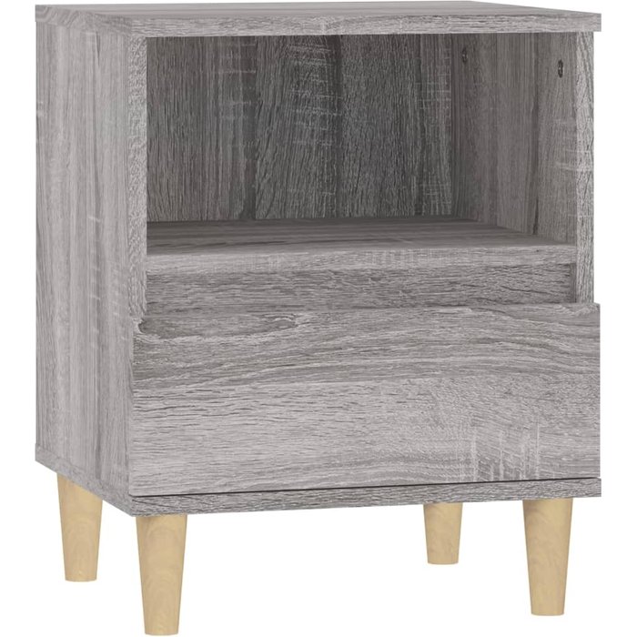 Mesita de noche sonoma gris 40x35x50 cm