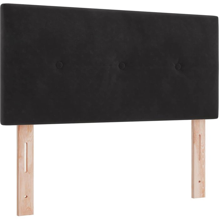 Cabecero cama - mueble cabecero led con tiras led manual negro 80 cm terciopelo