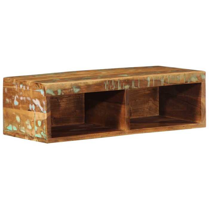 Mueble de tv de pared madera maciza reciclada 60x30x19 cm - comfortxl