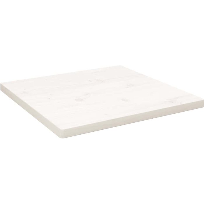 Tablero blanco de 60x60x2,5 cm, madera maciza de pino.