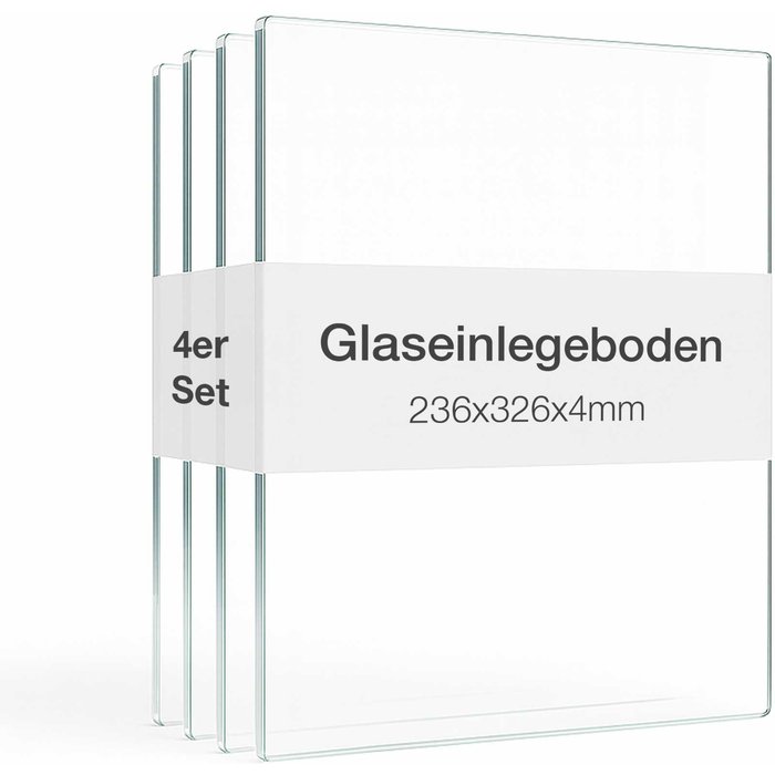 K-möbel esg estantes de cristal juego de 4 - juego de extensión para vitrina