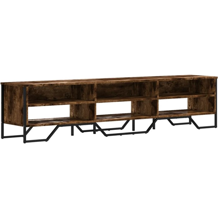 Mueble de tv madera de ingeniería roble ahumado 180x34x41 cm - comfortxl