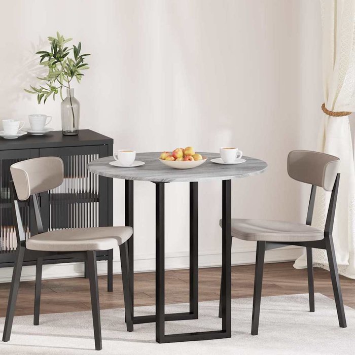 Tablero de mesa sonoma grey de 80 x 80 x 1,5 cm, madera de ingeniería.