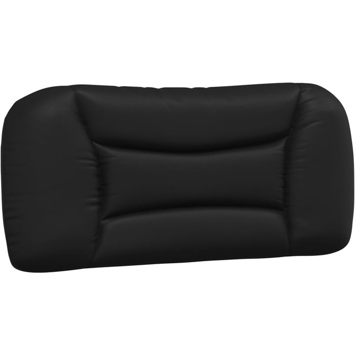 Cabecero de cama acolchado cuero sintético negro 80 cm - comfortxl