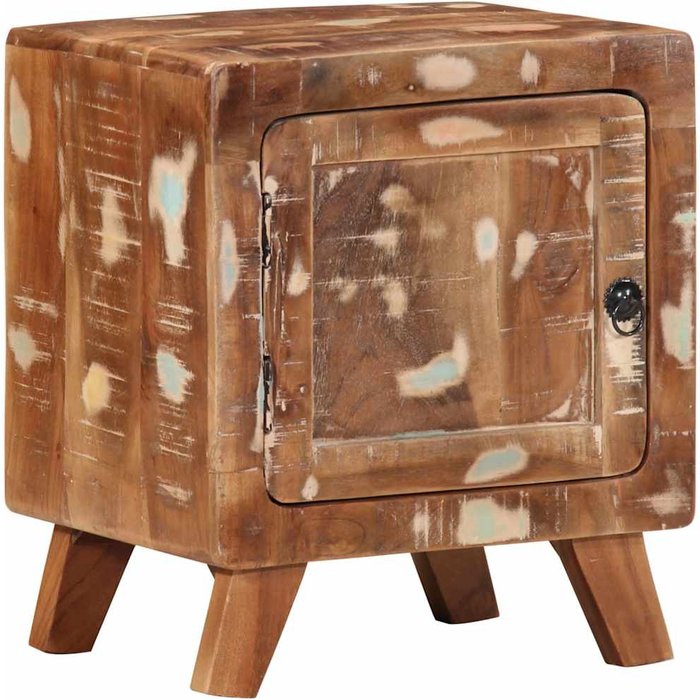 Mesita de noche 40x32x46 cm madera maciza reciclada vidaxl