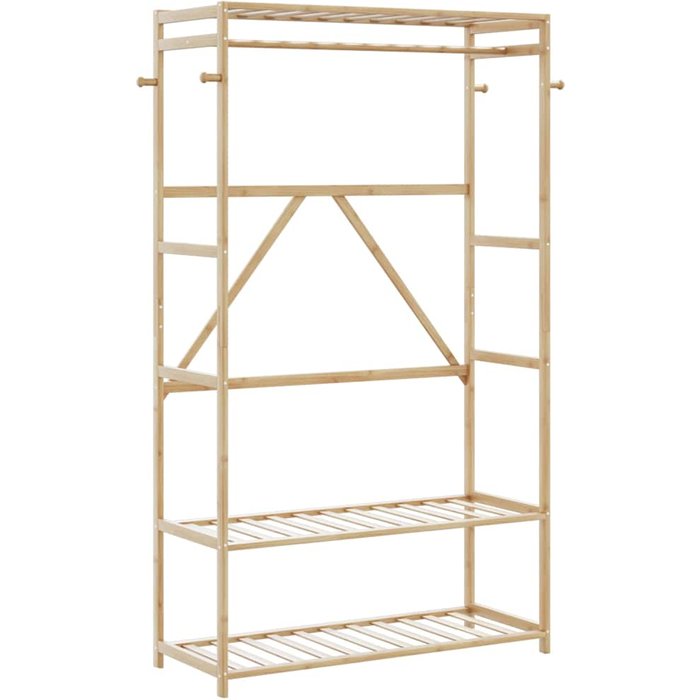 Maison exclusive - perchero con estantes bambú 110x40x175 cm