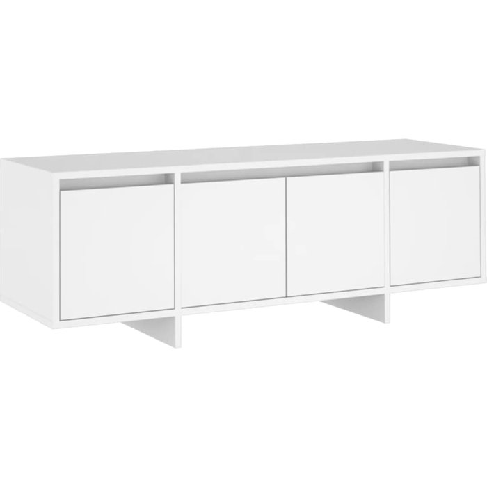 Mueble de tv de contrachapado blanco 120x30x40,5 cm - comfortxl