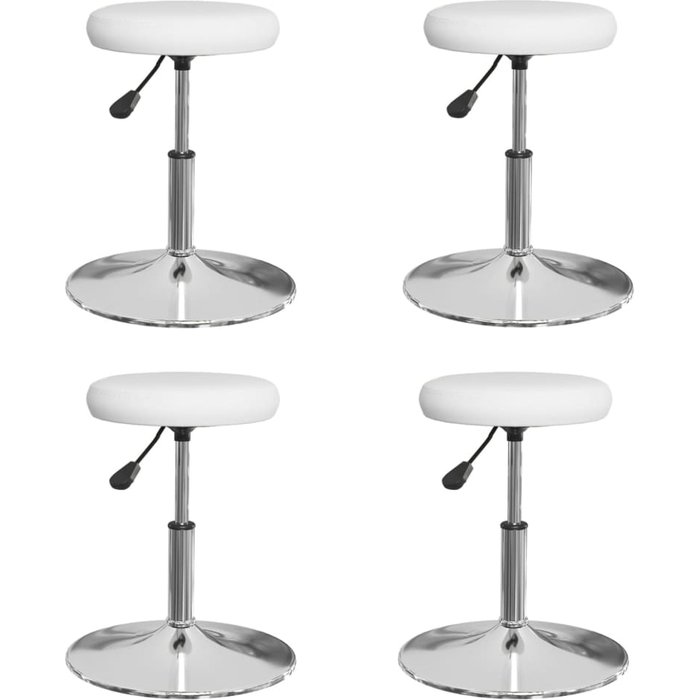 Sillas de comedor 4 unidades cuero sintético blanco vidaxl