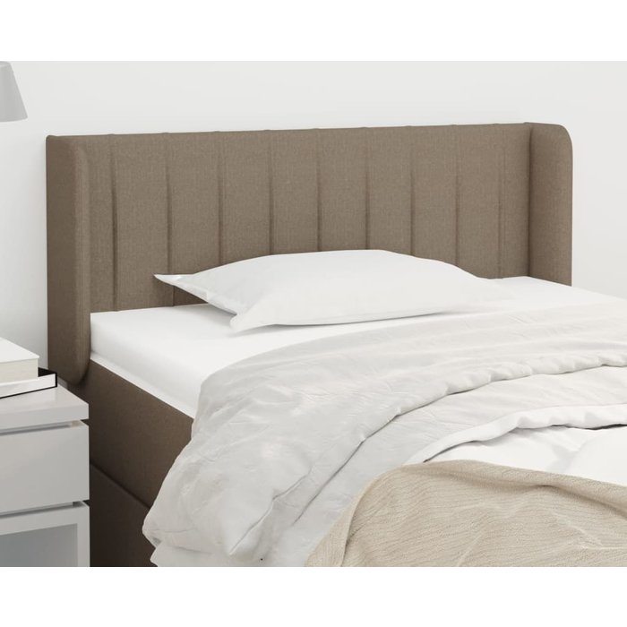 Cabecero con orejas taupe 103x16x78/88 cm tela