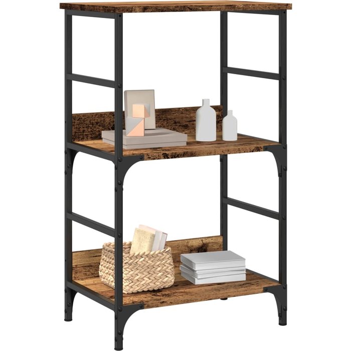 Librería de madera reciclada, 50x33x82 cm, madera de ingeniería. - pangivo