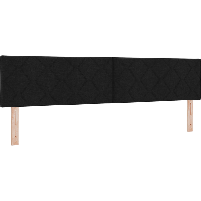 Cabecero diseño de bloques de diamante negro 200 cm tela cfw80223