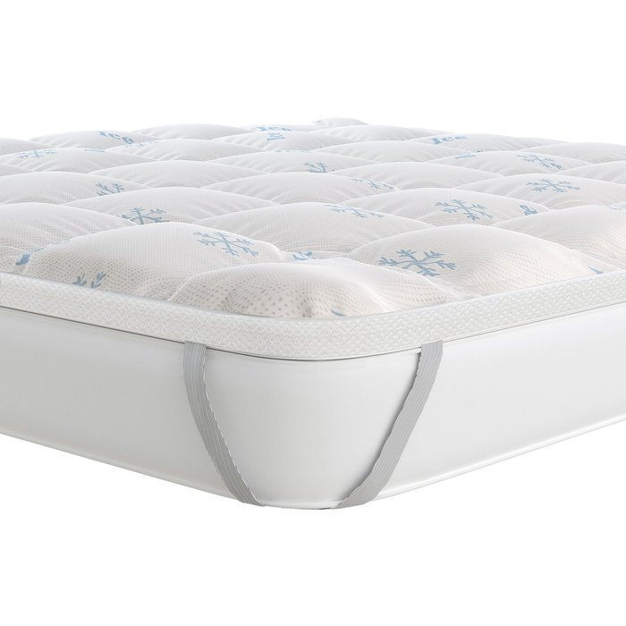 Topper ice refrescante con fuelle de 3 cm, matrimonial 160x195cm