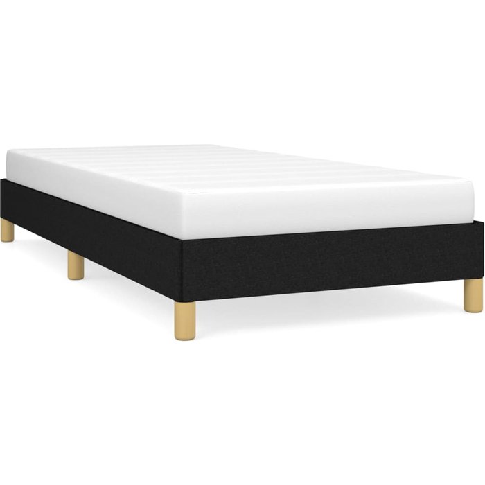 Estructura de cama sin colchón tela negro 100x200 cm — comfortxl