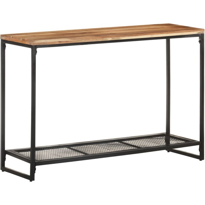 Mesa consola de madera maciza de acacia 110x35x75 cm