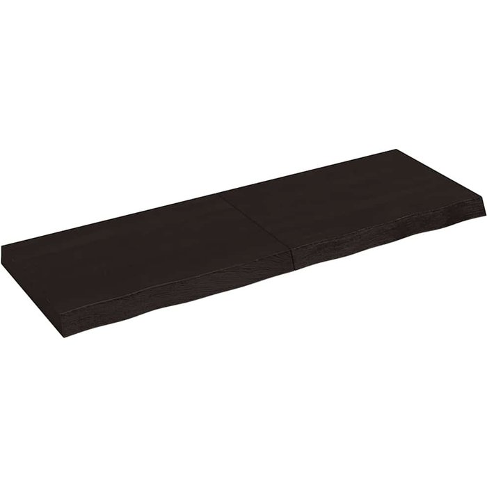 Tablero mesa madera roble tratada marrón oscuro 120x40x(2-6) cm - comfortxl