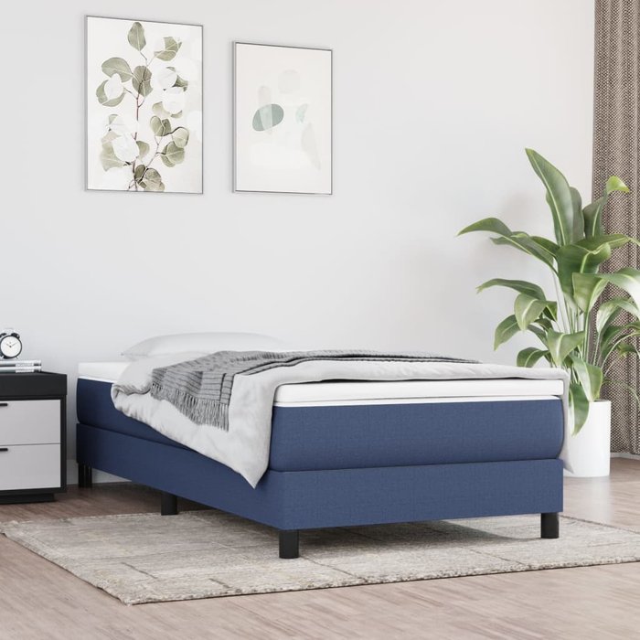 Maison exclusive - estructura de cama con somier tela azul 80x200 cm