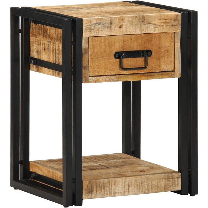 Mesita de noche madera maciza de mango 40x35x50 cm vidaxl