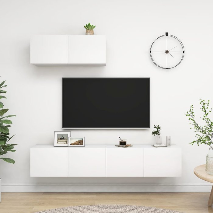 Mueble de tv 3 piezas de madera de ingeniería