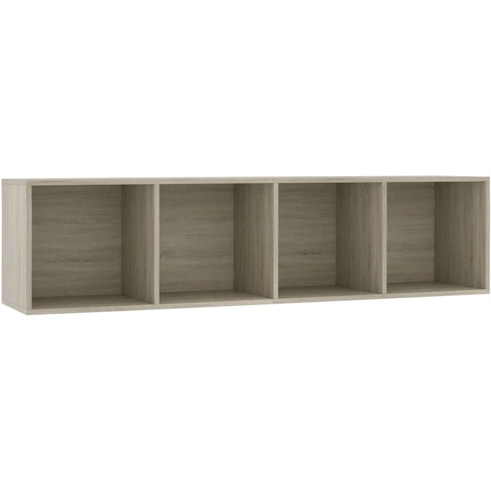 Librería/mueble de tv de roble sonoma 143x30x36 cm - comfortxl