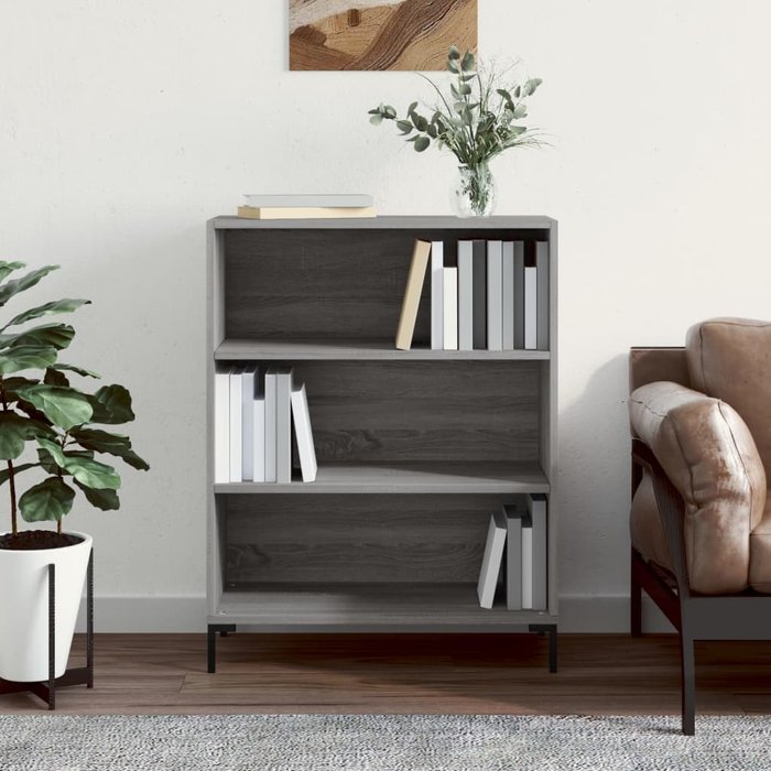 Maison exclusive - estantería madera de ingeniería gris sonoma 69,5x32,5x90 cm