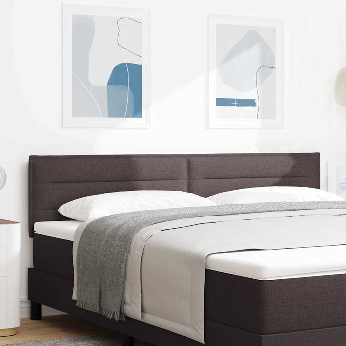 Maison exclusive - cabecero otro con cabecera marrón oscuro 180 cm tela