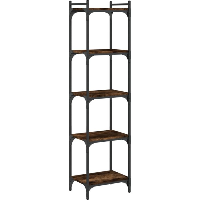 Librería 5 estantes madera ingeniería roble ahumado 40x30x154cm – comfortxl