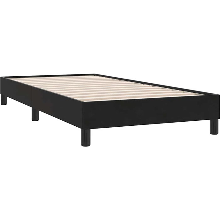 Estructura de cama sin colchón terciopelo negro 80x220 cm — comfortxl
