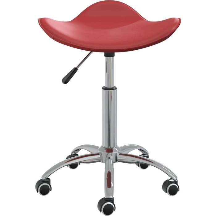 Silla de oficina | sillón oficina de cuero sintético rojo vino tinto cfw894621