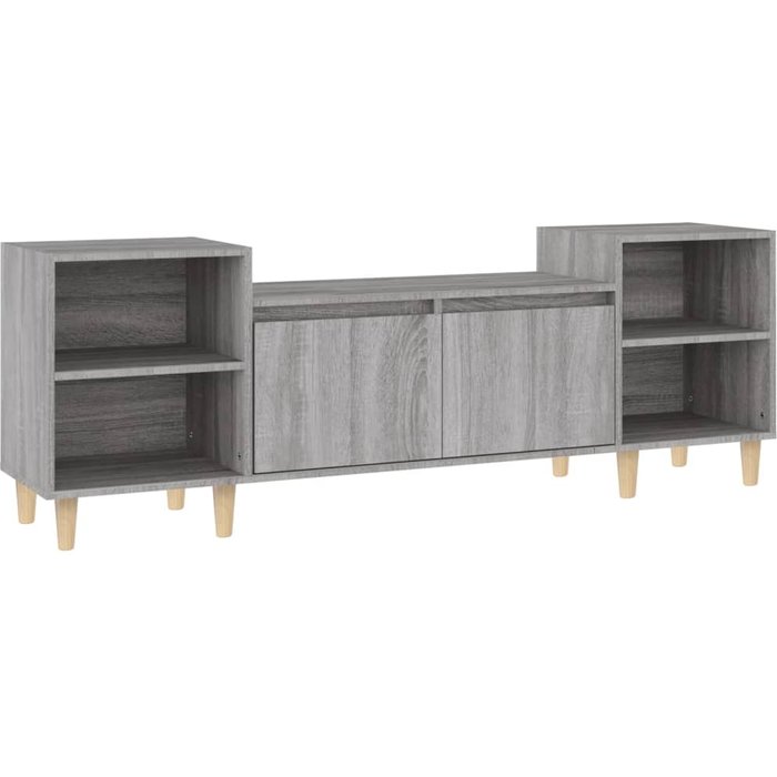 Mueble tv sonoma gris 160x35x55 cm madera contrachapada