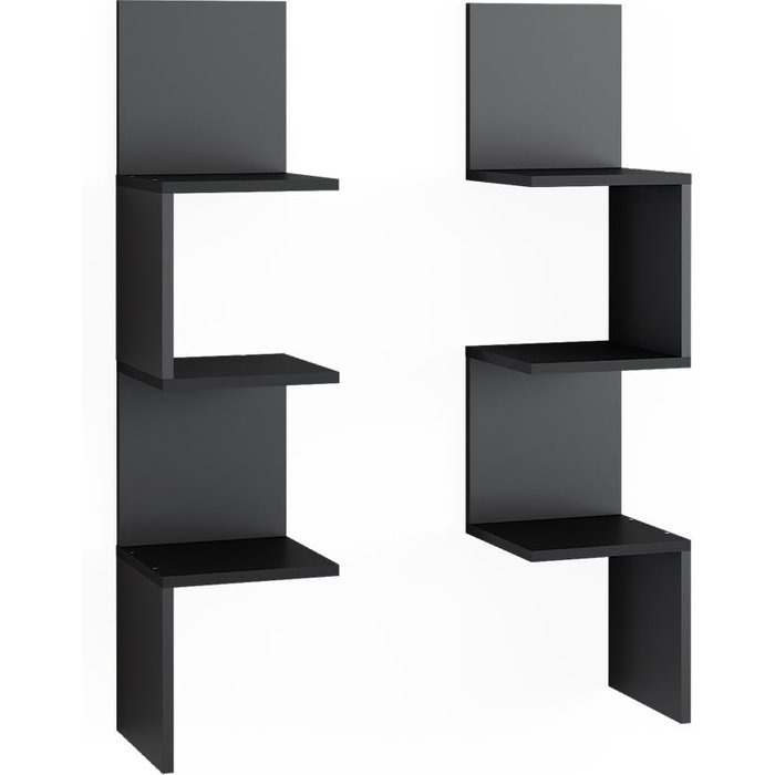 Vicco estantería esquinera paolo, negro, 28 x 116.4 cm lote de 2