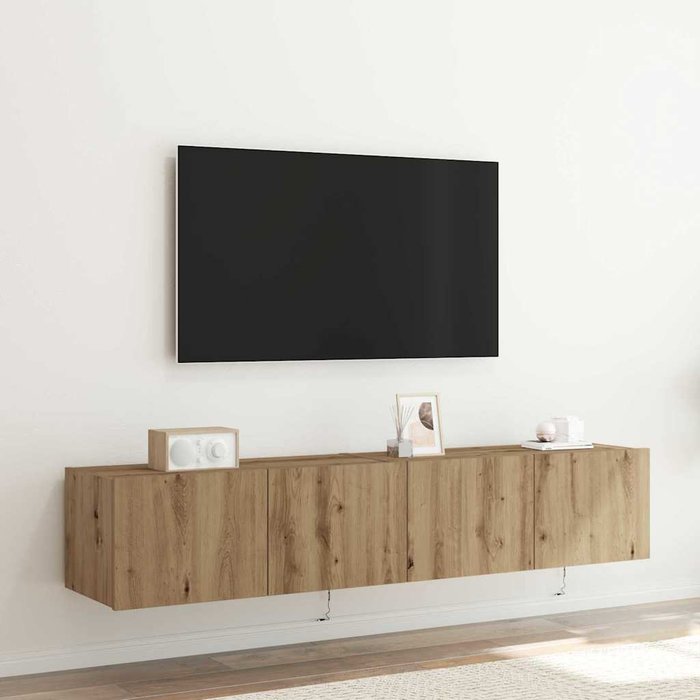 Mueble de tv montado en la pared roble artisan 80 x 35 x 31 cm