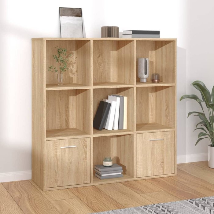 Librería roble sonoma aglomerado 98x30x98 cm