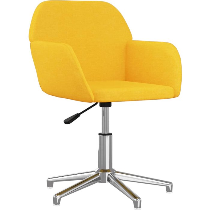 Silla de oficina giratoria de tela amarillo claro - comfortxl