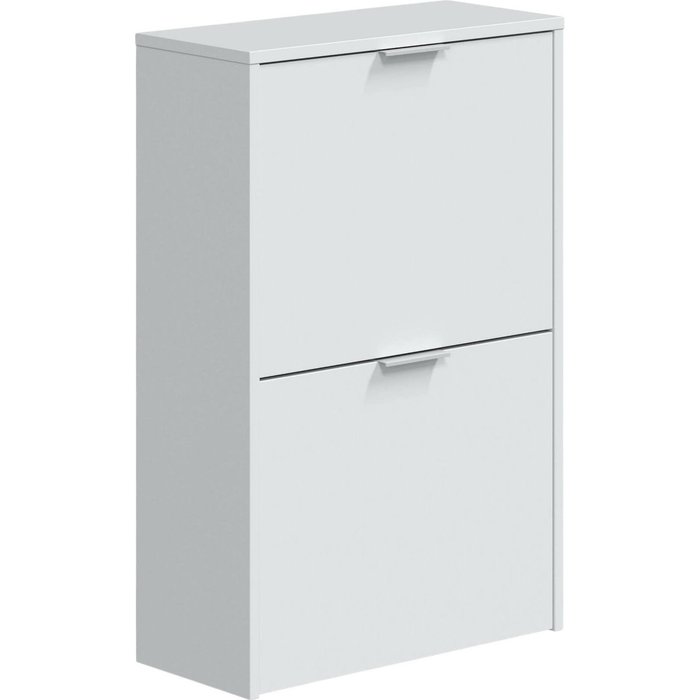 Zapatero blanco, 12 pares 2 puertas, 4 compartimentos, 50x22x75h cm - arafat