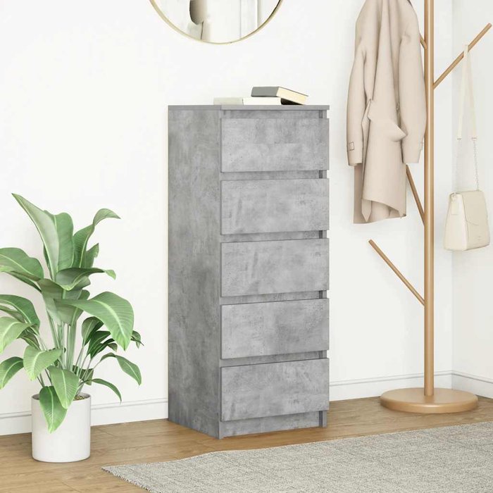 Maison exclusive - aparador con cajones gris hormigón 37,5x35x99 cm