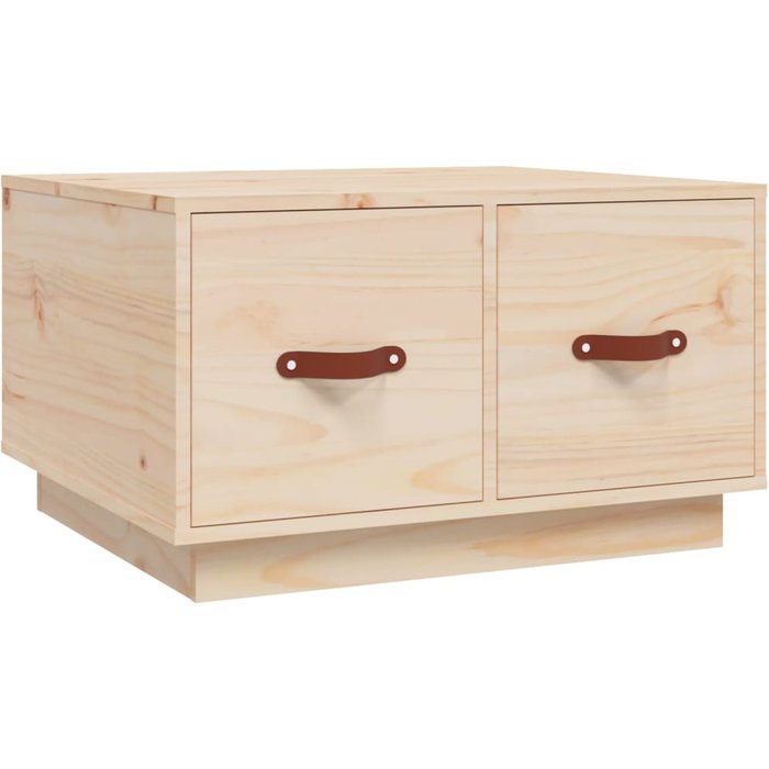 Mesa de centro de pino macizo 60x53x35 cm - comfortxl