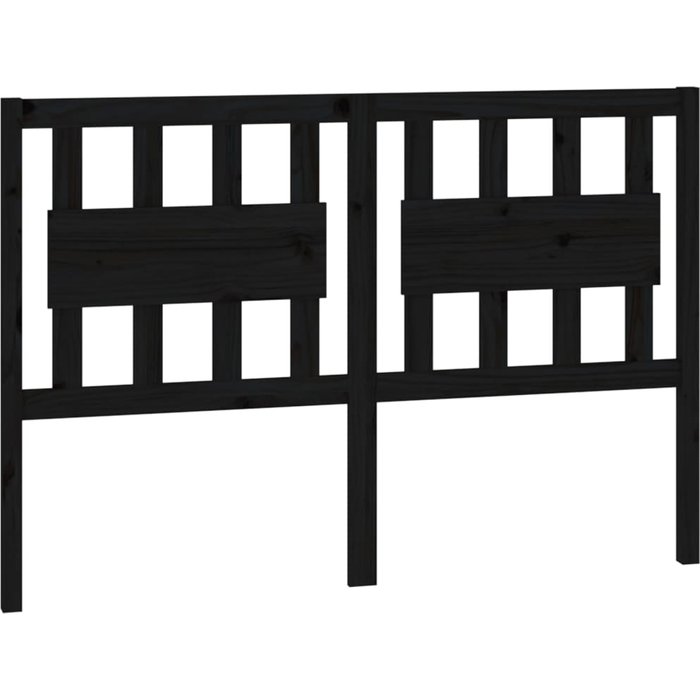 Cabecero de cama madera maciza de pino negro 125,5x4x100 cm - comfortxl