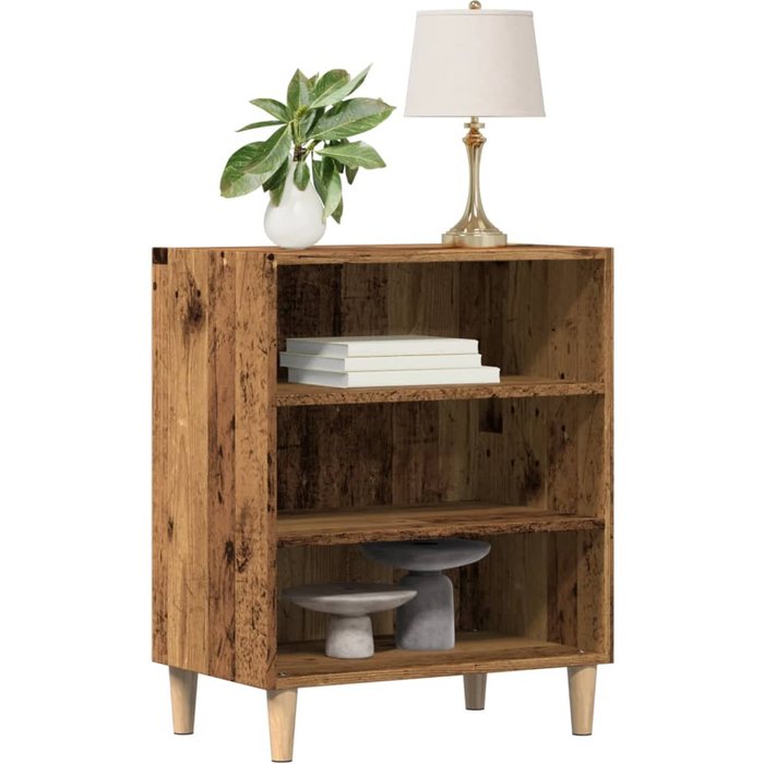 Aparador de madera reciclada, 57x35x75 cm, madera de ingeniería.