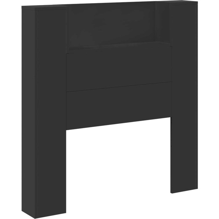 Cabecero cama - mueble cabecero negro 100 x 16,5 x 103,5 cm madera de ingeniería