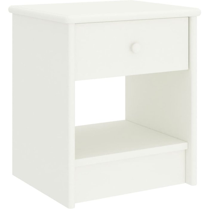 Maison exclusive - mesita de noche madera maciza de mango blanco 35x30x40 cm