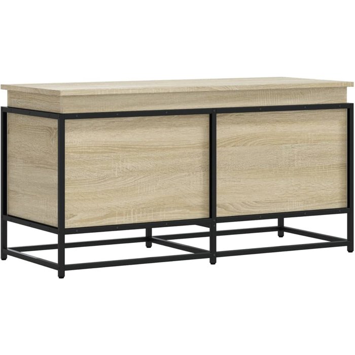 Caja de almacenaje con tapa madera roble sonoma 100x40x51,5 cm