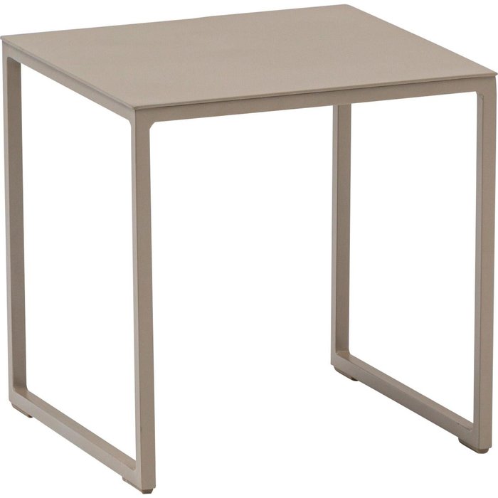 Mesa auxiliar davis exterior y jardín de aluminio taupe