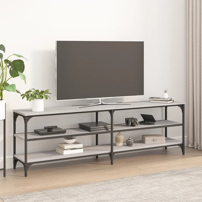 Maison exclusive - mueble de tv madera contrachapada gris sonoma 160x30x50 cm