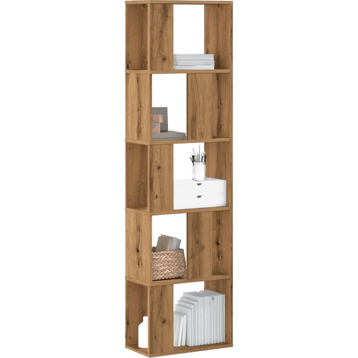 Librería 5 niveles madera contrachapada artesanal de roble