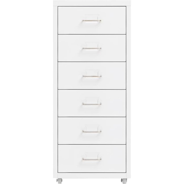 Armario archivador móvil metal blanco 28x41x69 cm