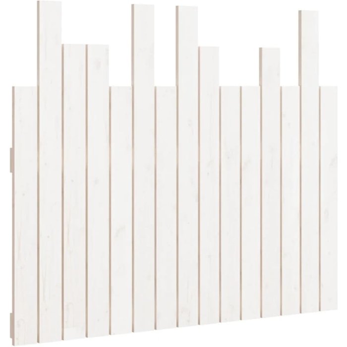 Cabecero de cama - mueble cabecero pared madera maciza pino blanco 95,5x3x80 cm