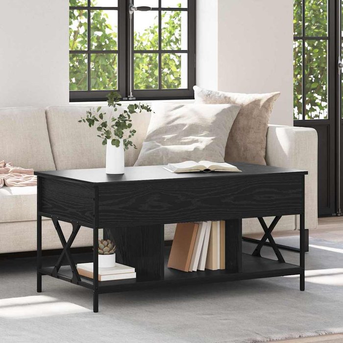 Maison exclusive - mesa de café roble negro 100 x 55 x 48.5 cm
