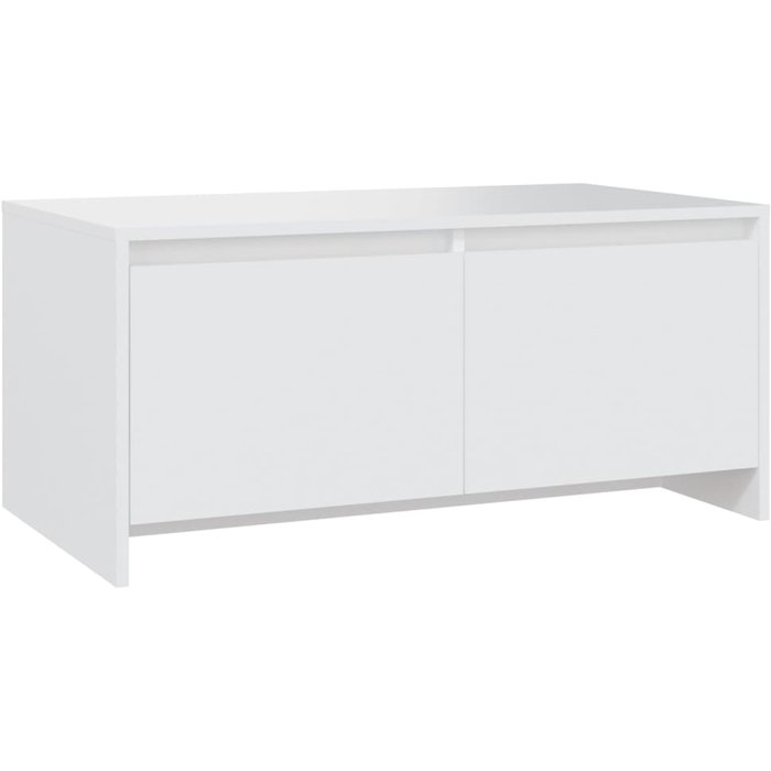 Mesa de centro de contrachapado blanco 90x50x41,5 cm - comfortxl