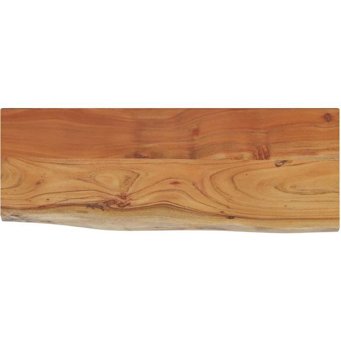 Estante pared rectangular madera acacia borde vivo 80x30x2,5 cm - comfortxl