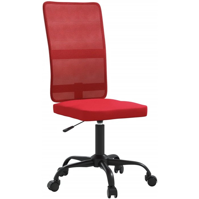 Silla de oficina regulable en altura tela de malla rojo tinto - comfortxl